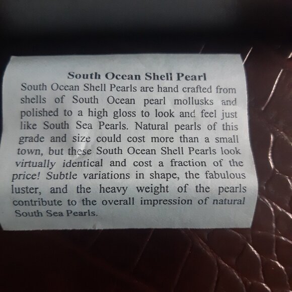 Pan Pacific South Ocean Shell Pearl Bracelet w/ Rhinestone & Silver Tone Spacers - Picture 7 of 10